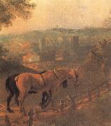 Thomas Gainsborough Detail of Landscape with a Woodcutter courting a Milkmaid oil painting artist